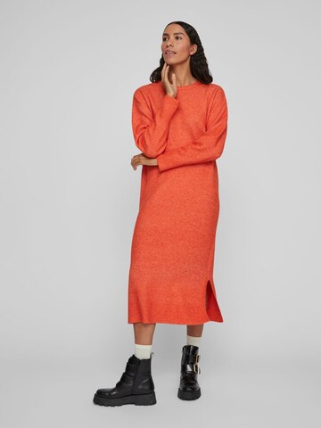 Vila Tall Strickkleid in Orange