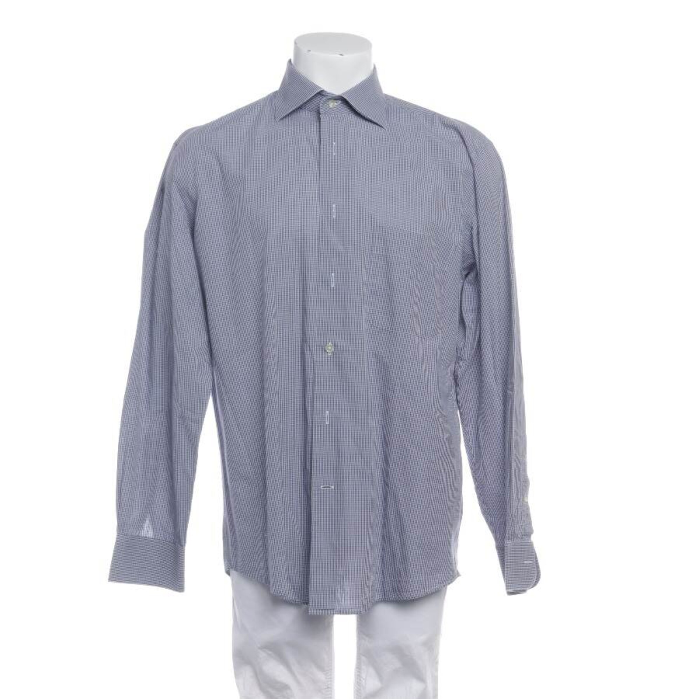 Van Laack Button Up Shirt in L in Blue: front