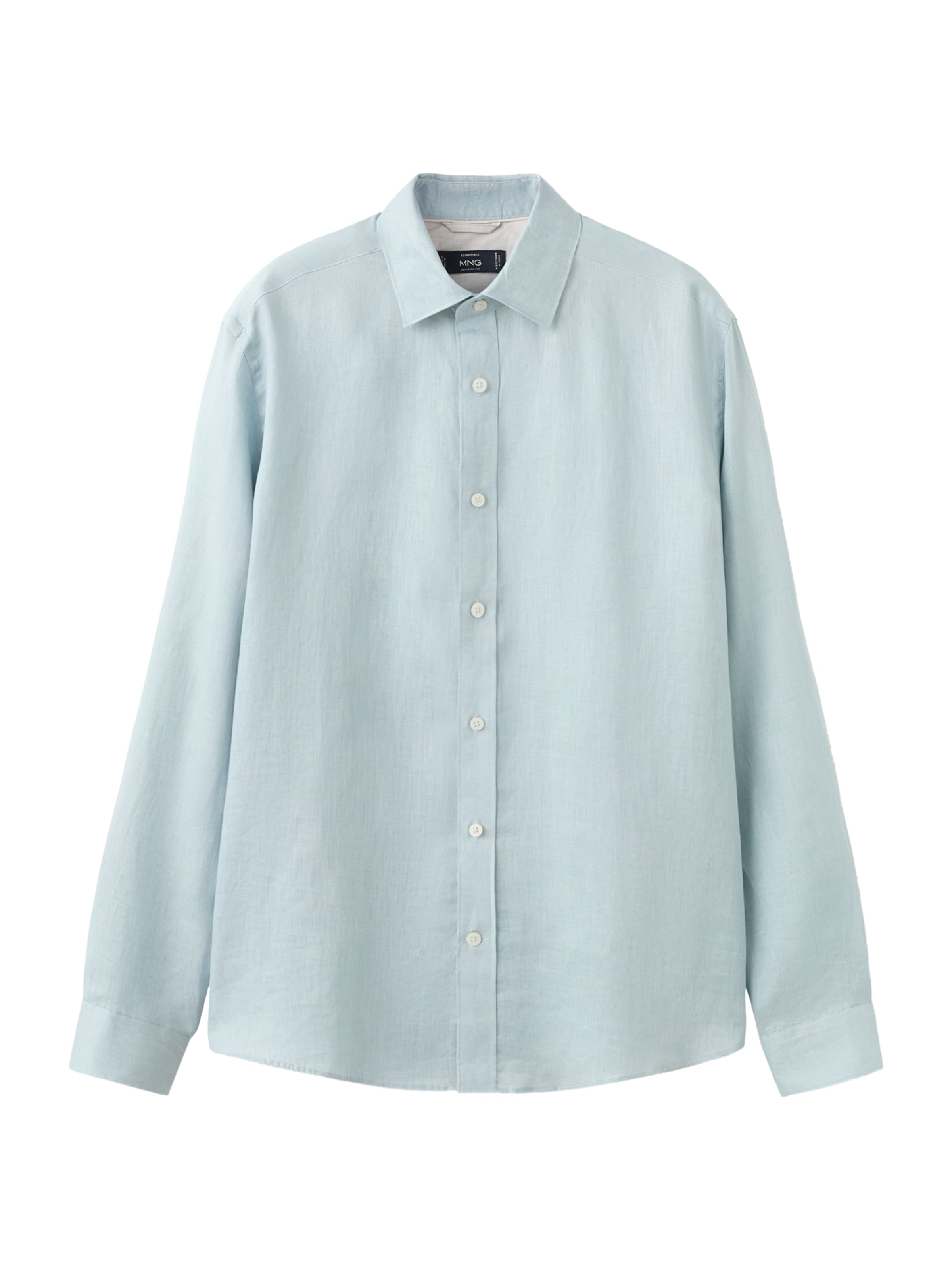 MANGO MAN Regular fit Button Up Shirt 'PARROT' in Blue: front