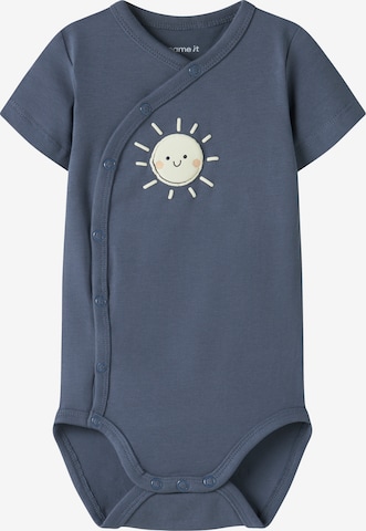 Barboteuse / body 'NBMVACION' NAME IT en bleu : devant