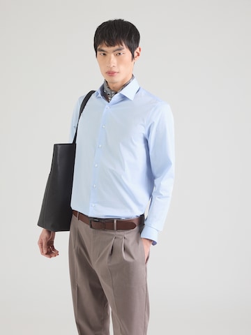 Coupe slim Chemise business Michael Kors en bleu : devant