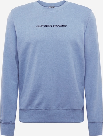 DIESEL Sweatshirt 'GIRK' i blå: forside