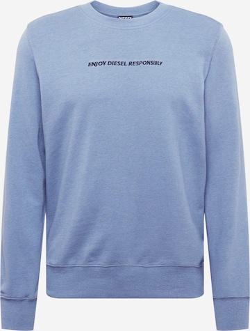 DIESEL Sweatshirt 'GIRK' in Blauw: voorkant