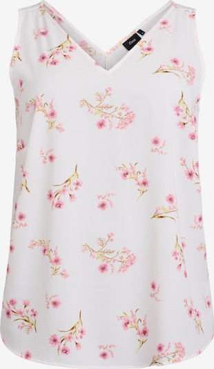 Zizzi Top 'Caanni' u svijetlosmeđa / travnato zelena / roza / bijela, Pregled proizvoda