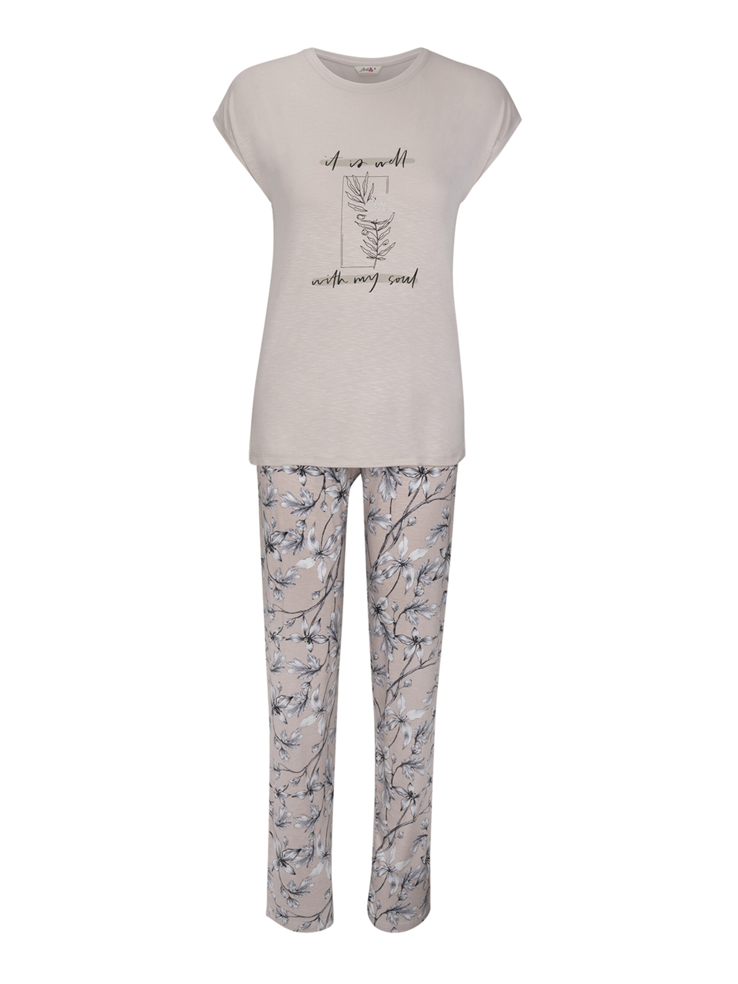 Goldenbay Pyjama 'Caroline' in Beige: Vorderseite