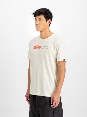ALPHA INDUSTRIES Футболка в Белый: спереди