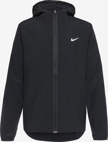 NIKE Trainingsjack 'Form' in Zwart: voorkant