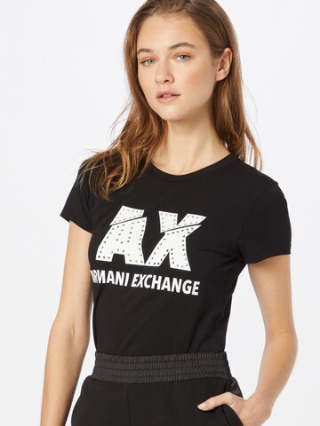ARMANI EXCHANGE Tričko – černá: přední strana