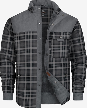 INDICODE JEANS Between-season jacket 'Holz' in Grey: front