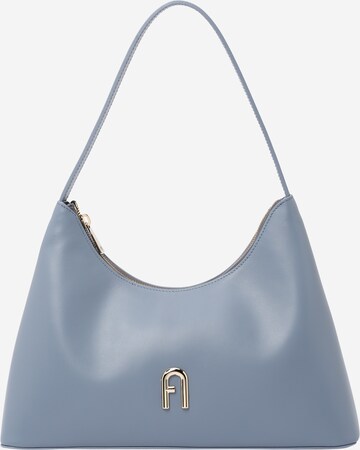 FURLA - Mala de ombro 'DIAMANTE' em azul: frente