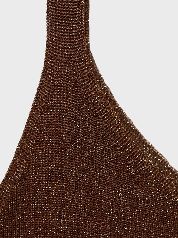 MANGO Knitted Top 'KLING' in Brown
