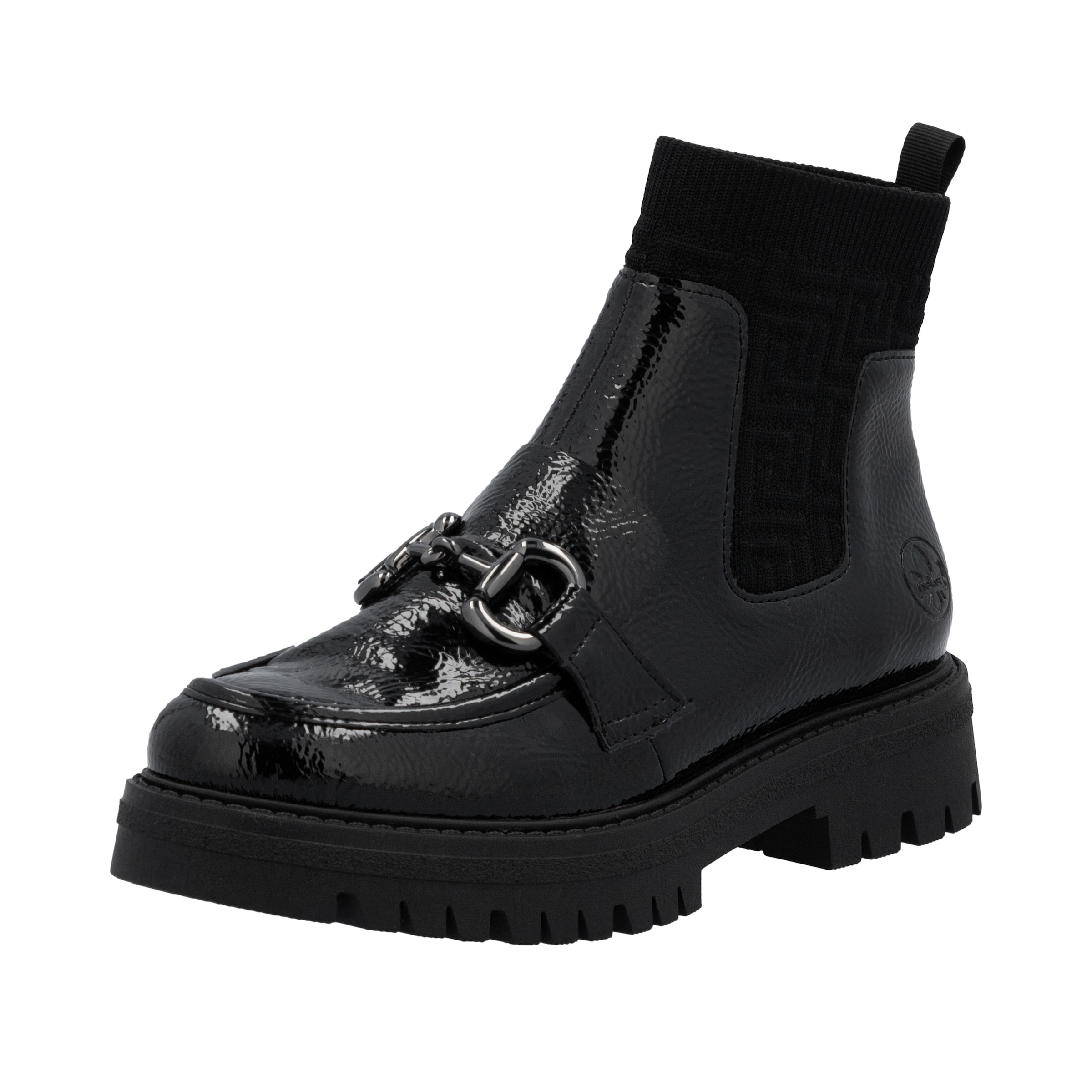 Chelsea Boots Rieker en noir : devant