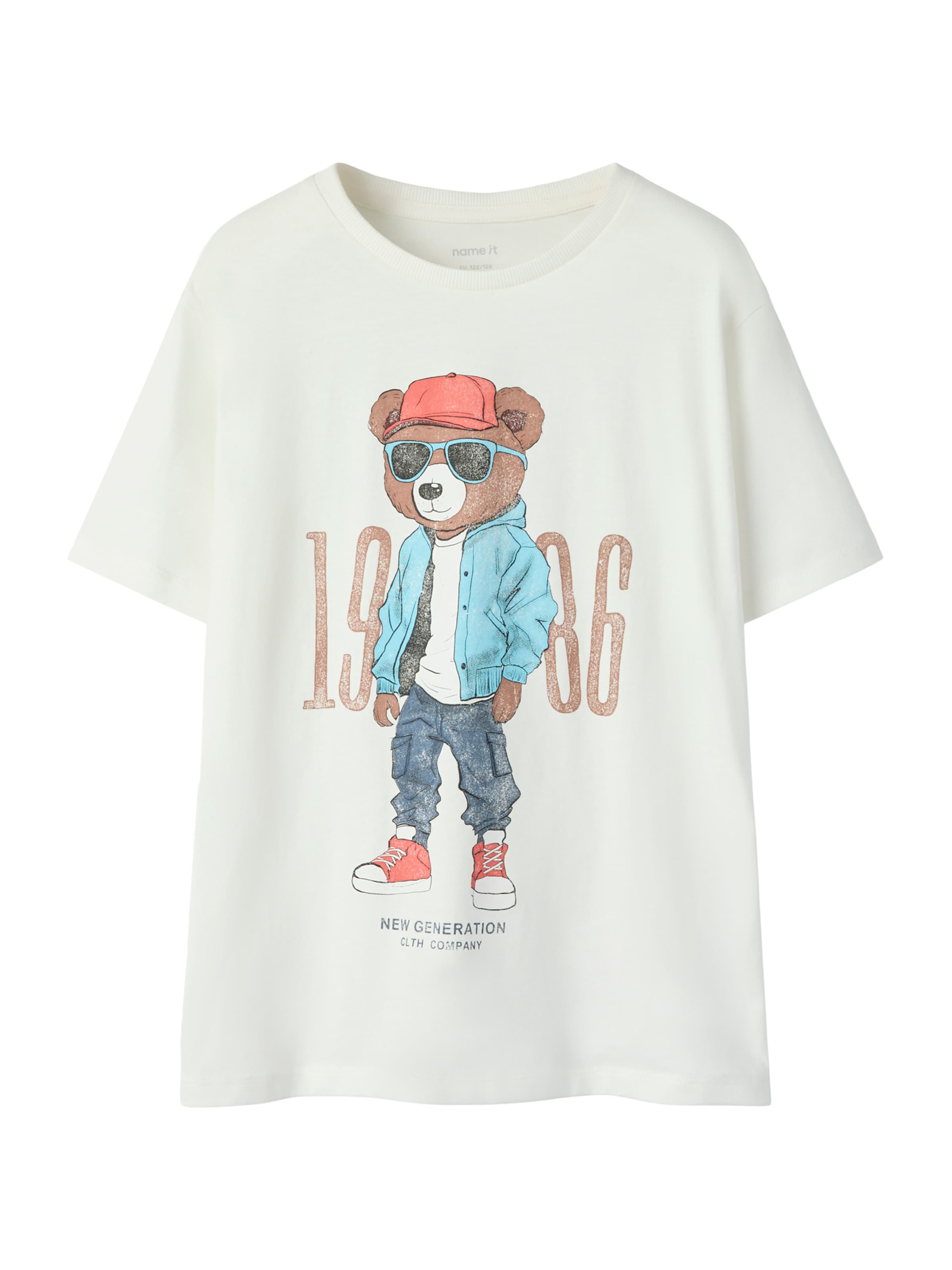 NAME IT Koszulka 'NKMDOBS' w kolorze biały: przód