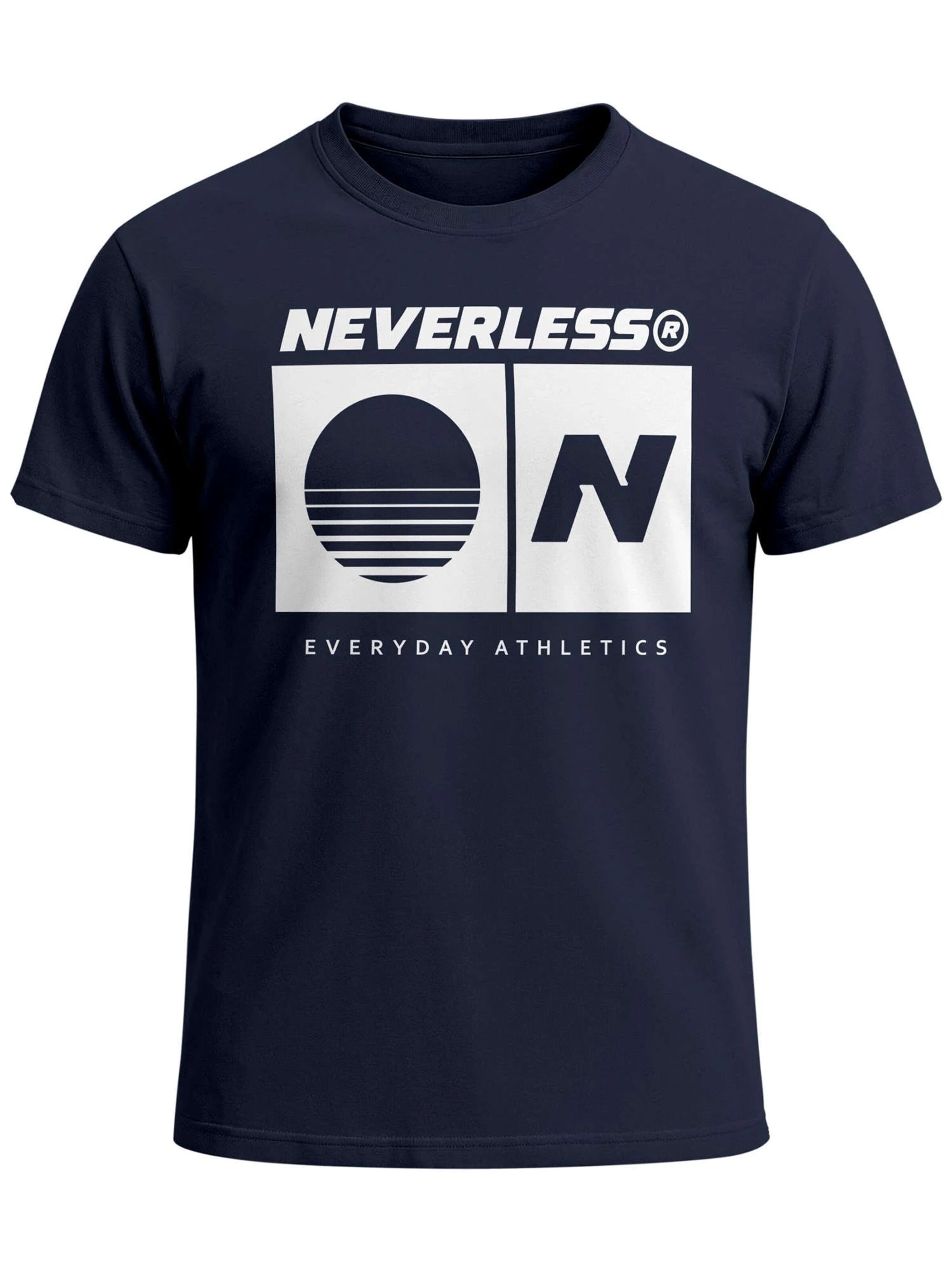 Neverless Shirt 'Sunset Sport Logo' in Blue: front