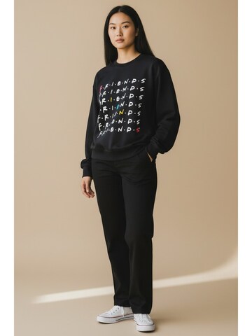 Warner Bros Sweatshirt 'Friends' in Black