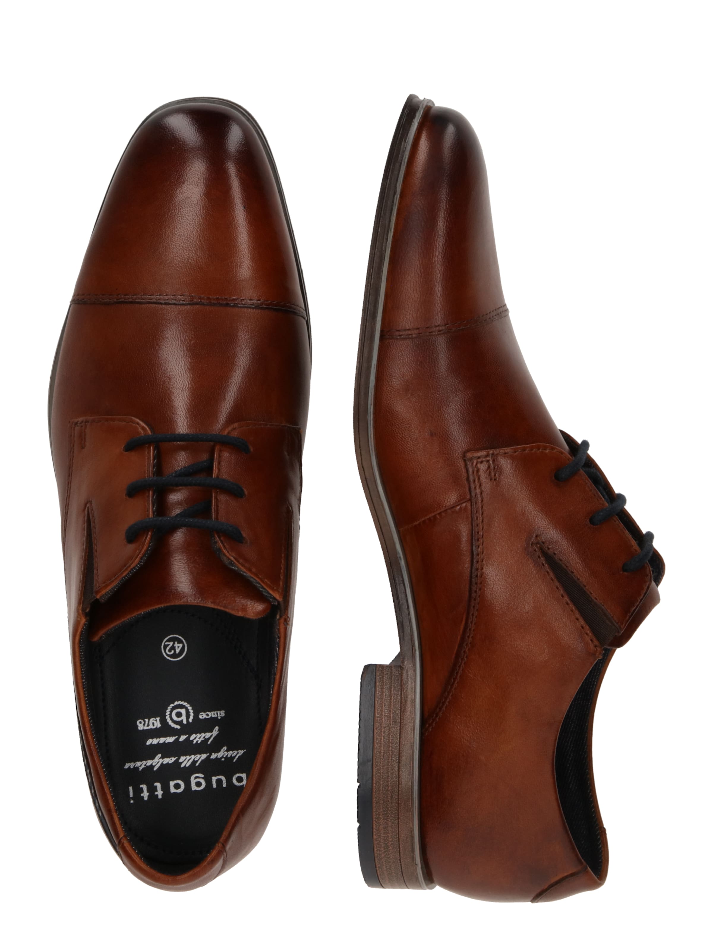 bugatti - Sapato com atacadores 'Leagro' em castanho