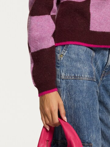 Shiwi Sweater 'Helsinki Check' in Purple