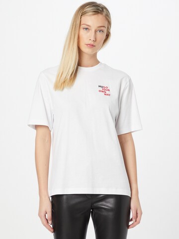 T-shirt 'Dashire' HUGO Red en blanc : devant