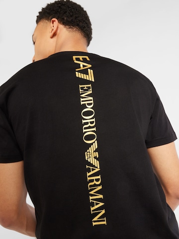 juoda EA7 Emporio Armani Marškinėliai