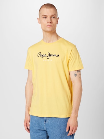 Pepe Jeans Shirt 'EGGO' in Geel: voorkant