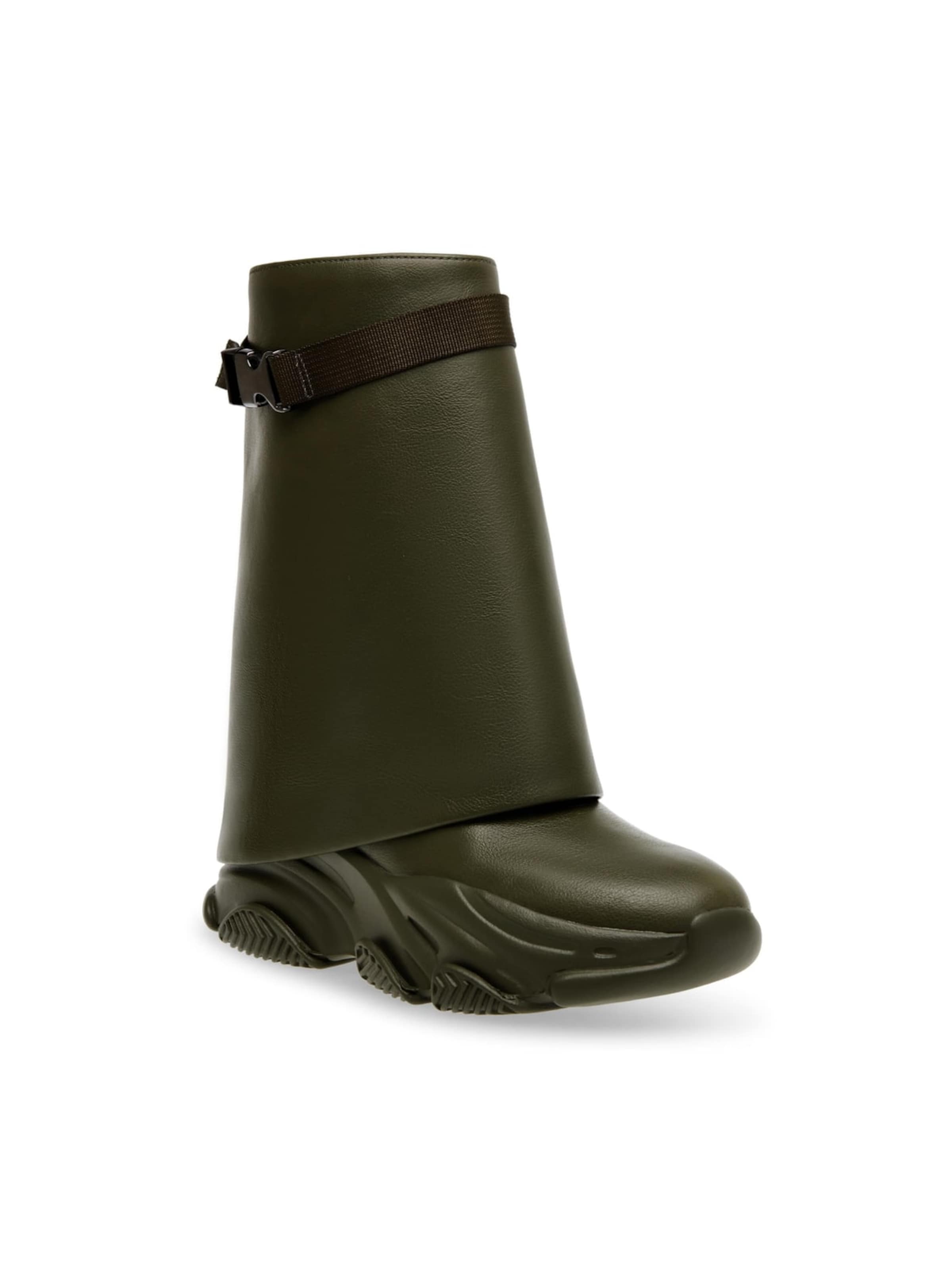 STEVE MADDEN Boot 'Payout Green Action Lea' in Green: front