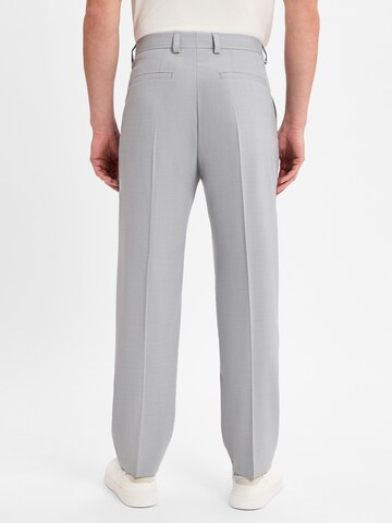 HUGO Regular Pleated Pants 'Teagan' in Grey
