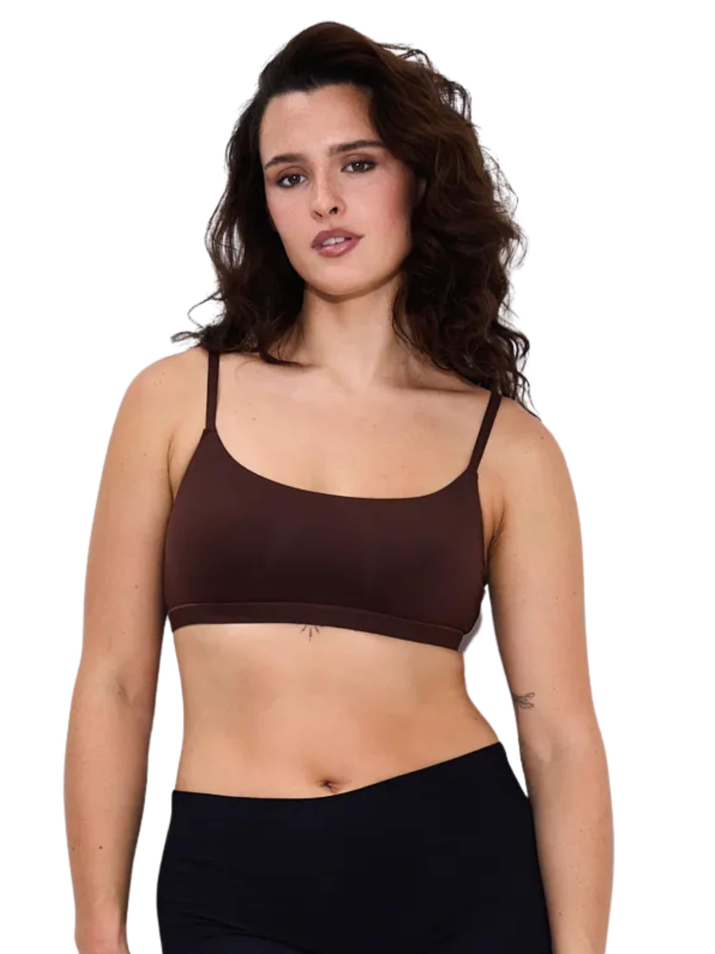 cfab (formerly creamy fabrics) - Bustier Sujetador 'Scoop Bralette' en marrón