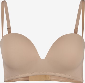 Skiny Bandeau Bra in Beige: front