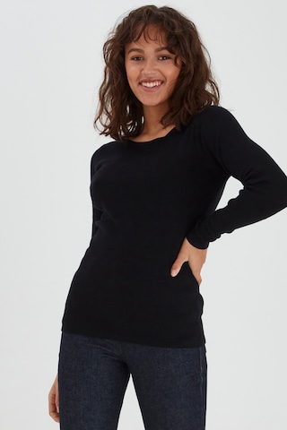 PULZ Jeans Sweater 'PZSARA' in Black: front