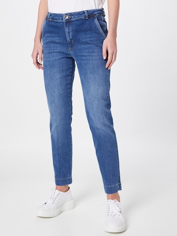 MORE & MORE Slimfit Jeans in Blauw: voorkant