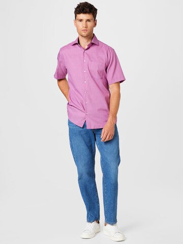 ETERNA Regular fit Button Up Shirt in Pink