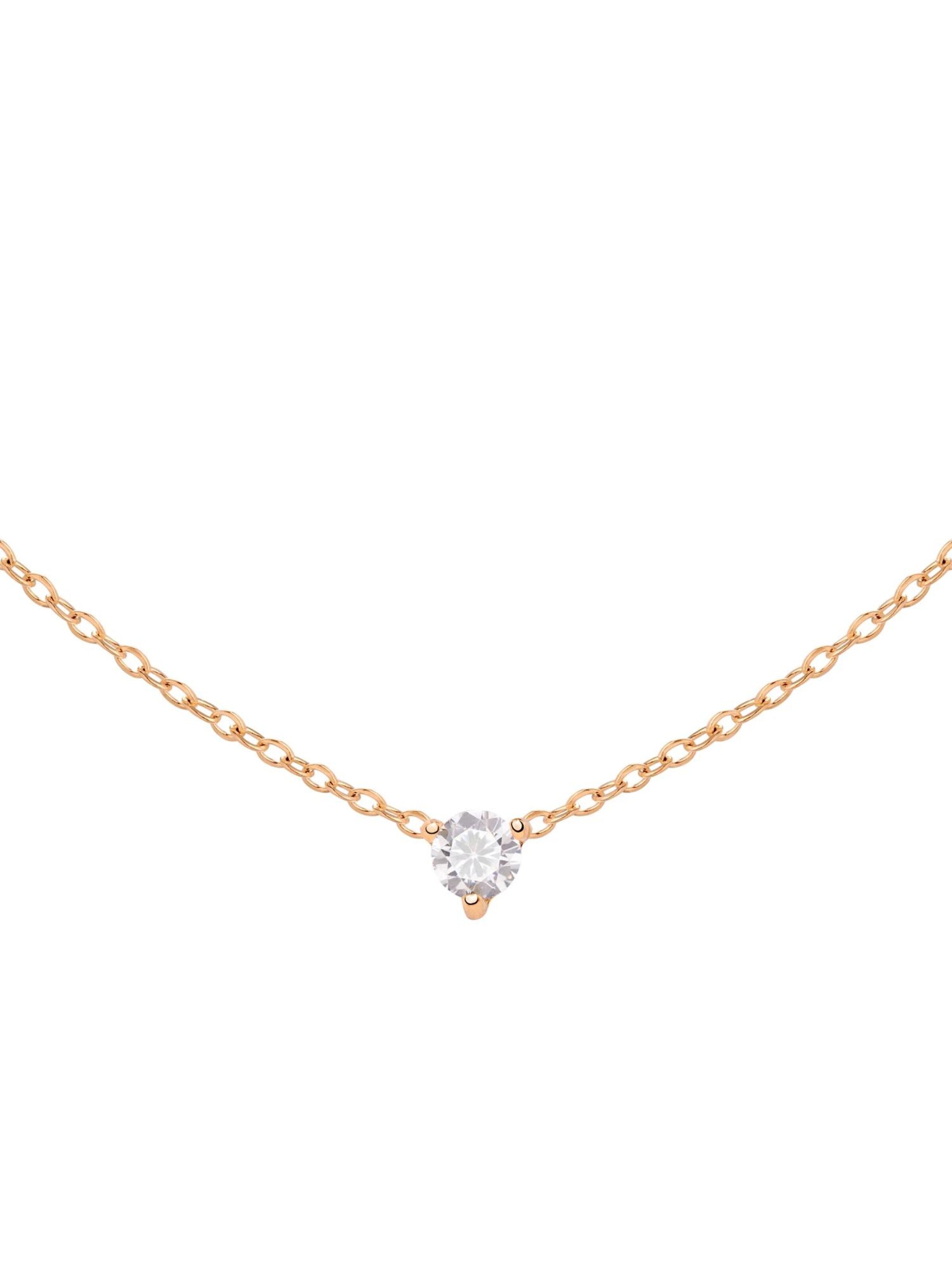 Luamaya Necklace 'Solitaire Stone Choker' in Gold: front