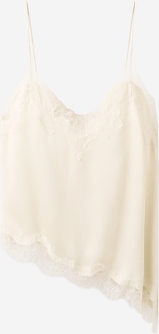 Top 'Tity' de la MANGO pe bej: față