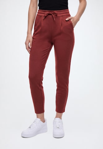 ICHI - Tapered Pantalón plisado 'KATE' en rojo: frente