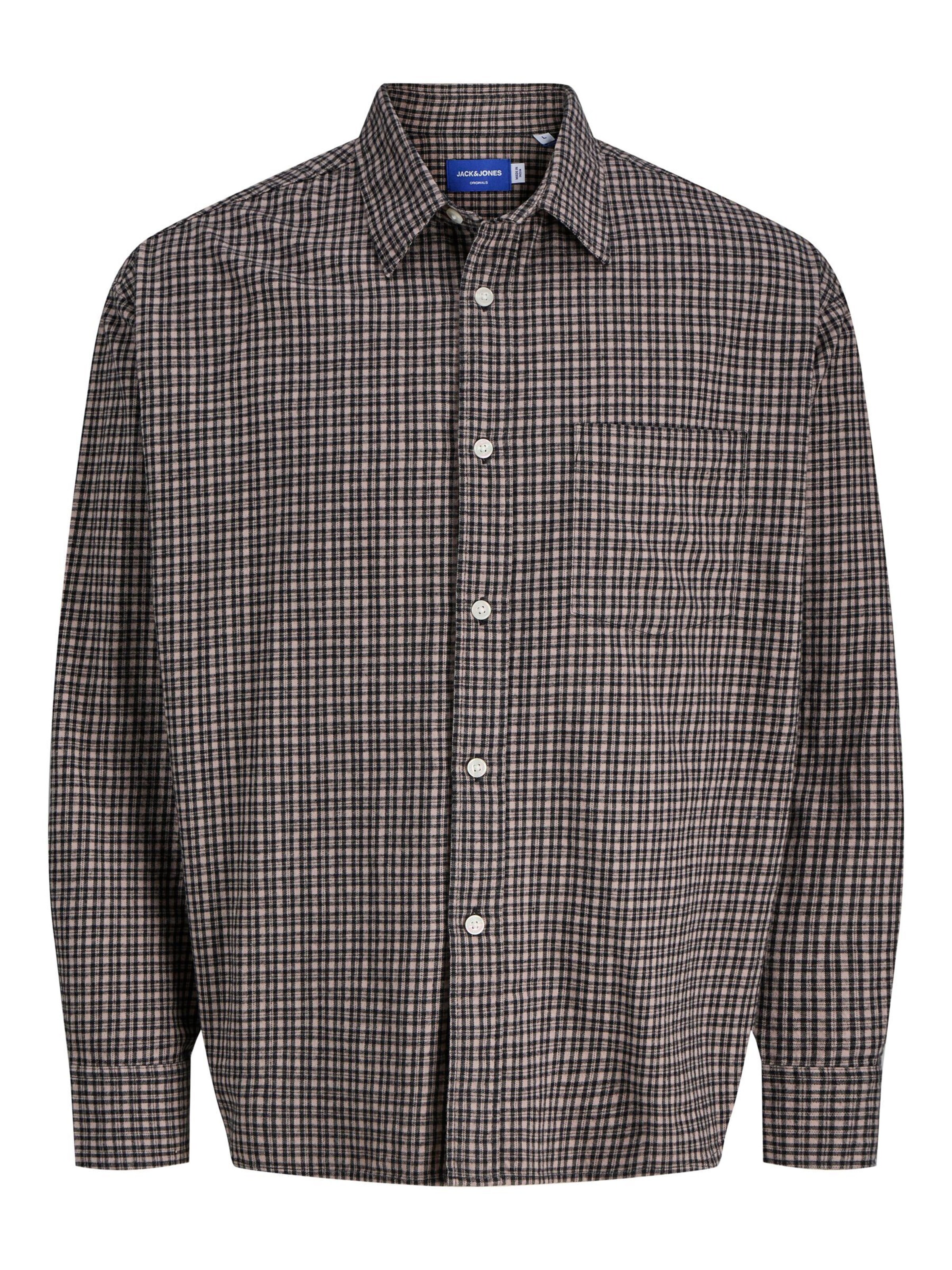 JACK & JONES Hemd in brokat / schwarz, Produktansicht