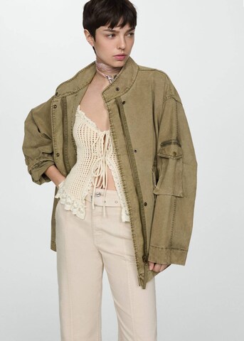 MANGO Szabványos Nadrág - bézs