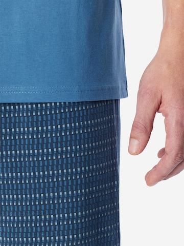 SCHIESSER Pajamas long ' Casual Essentials ' in Blue