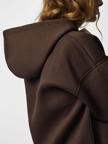 PIECES Sweatjacke 'PCBucuba' in Braun