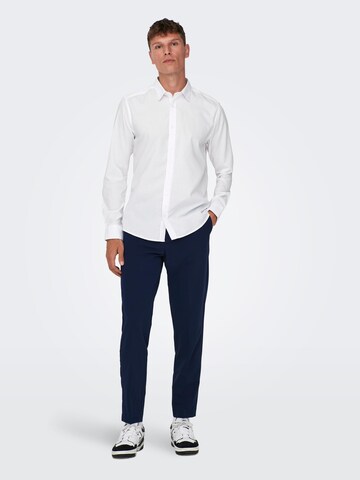 Only & Sons Regular Trousers with creases 'Eve' in Blue