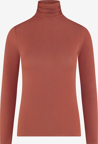 Maglietta intima 'Body Dolcevita Manica Lunga in Cashmere e Modal' di Ciocca in arancione: frontale
