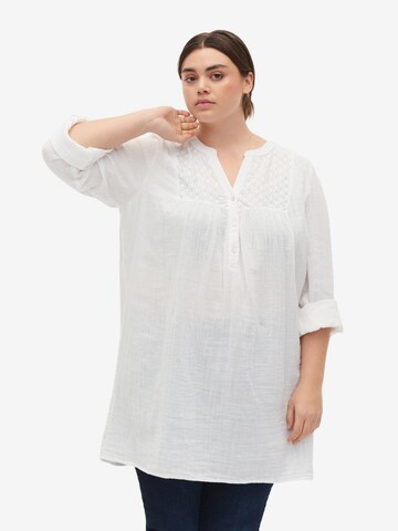 Zizzi Tunic in White: front