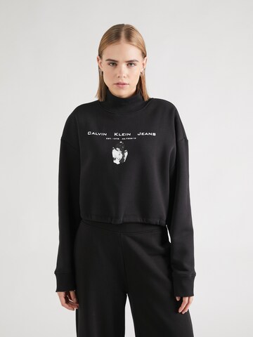 Calvin Klein Jeans Sweatshirt 'DIAMOND' in Schwarz: predná strana