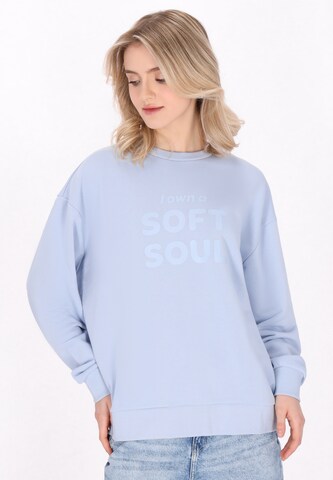 MYMO Sweatshirt 'Back To School' in Blauw: voorkant
