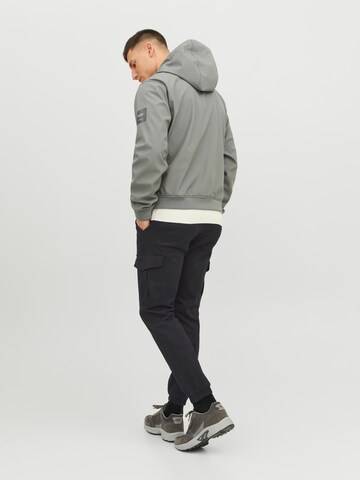 JACK & JONES Tapered Cargobroek 'MARCO DEAN' in Zwart