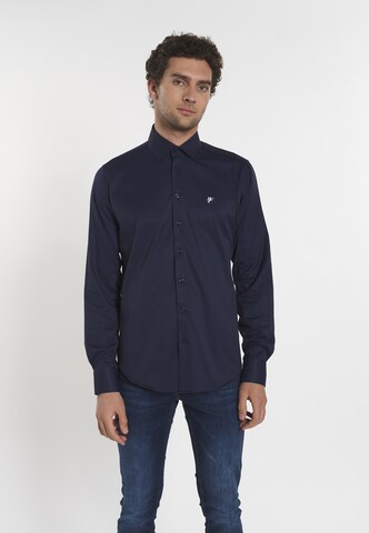 DENIM CULTURE Regular fit Button Up Shirt 'Tokio' in Blue