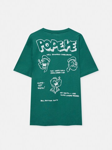 T-Shirt Pull&Bear en vert