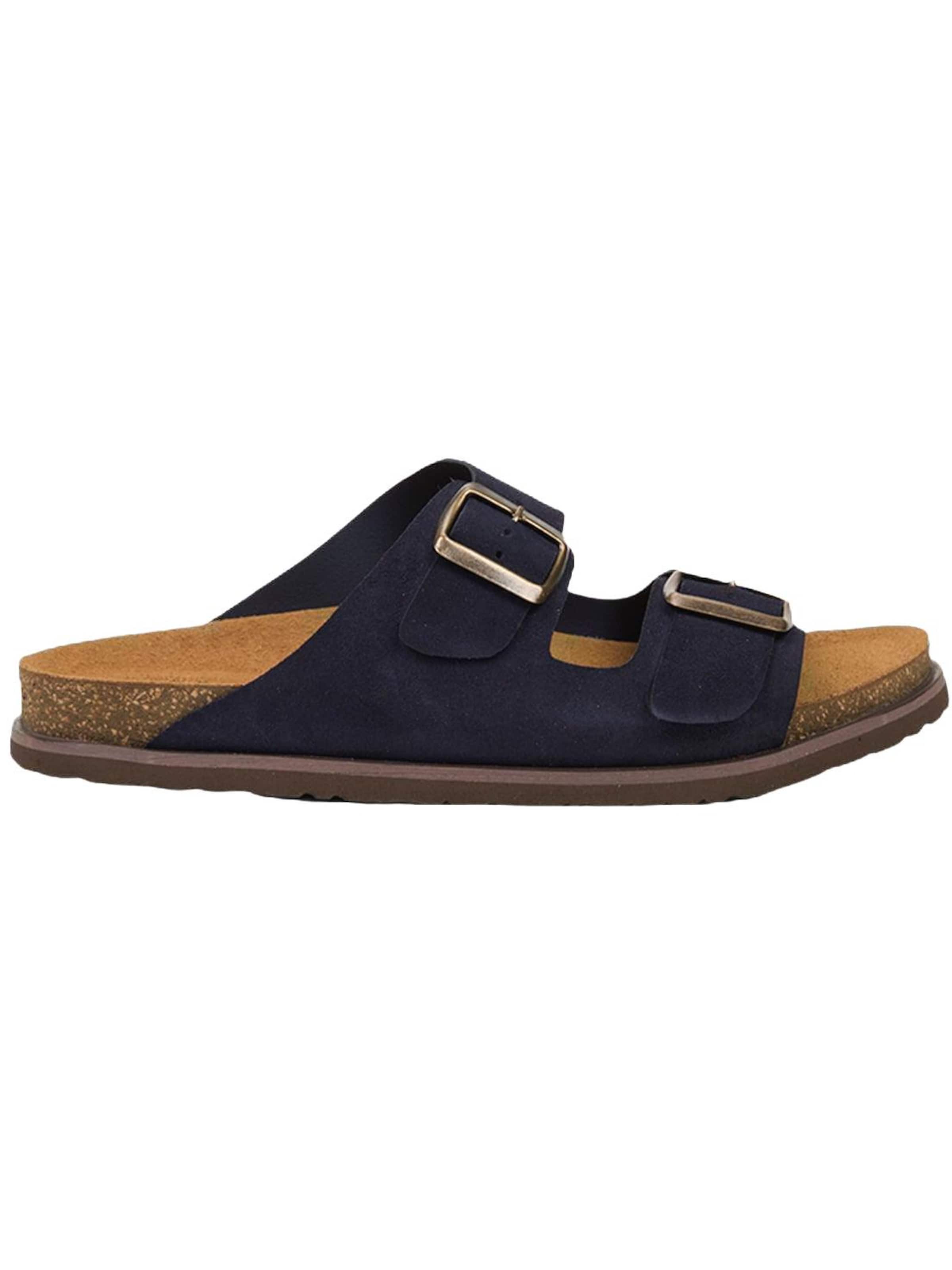 Desa - Zapatos abiertos 'DESA Herren-Sandalen aus Wildleder mit Doppelschnalle' en azul