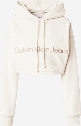 Sweat-shirt 'HERO' Calvin Klein Jeans en blanc : devant