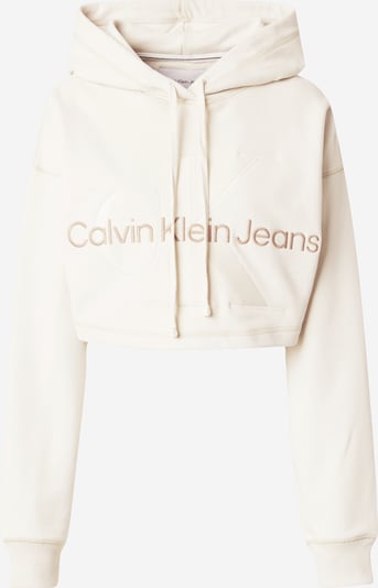 Calvin Klein Jeans Sportisks džemperis 'HERO', krāsa - smilškrāsas / vilnbalts, Preces skats