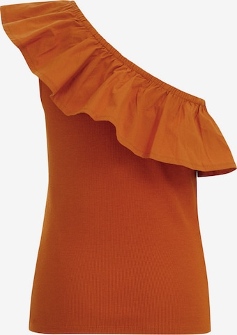 WE Fashion T-shirt i brun: framsida